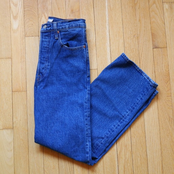 Levi's Ribcage Straight Ankle Jeans Medium Wash Women’s Size 27 - Picture 5 of 14